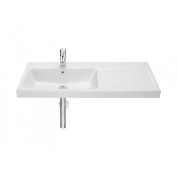 Washbasin wall mounted Roca Gap Square, 100x46cm, z overflow, battery hole, white