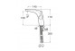 Washbasin faucet Roca Insignia Cold Start, standing, height 170mm, korek click-clack, chrome