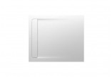 Shower tray rectangular Roca Aquos, 1000x800mm, ultracienki, Stonex, white