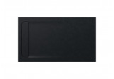 Shower tray rectangular Roca Aquos, 1400x900mm, ultracienki, Stonex, black