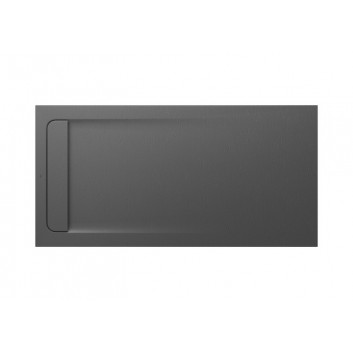 Shower tray rectangular Roca Aquos, 1400x800mm, ultracienki, Stonex, white
