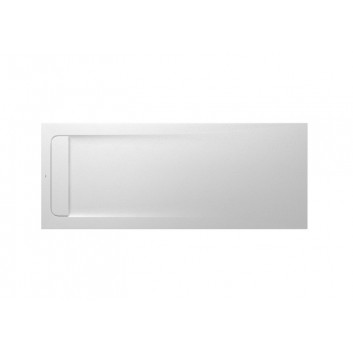 Shower tray rectangular Roca Aquos, 1600x800mm, ultracienki, Stonex, white