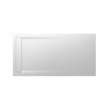 Shower tray rectangular Roca Aquos, 1800x800mm, ultracienki, Stonex, white