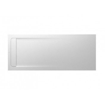 Shower tray rectangular Roca Aquos, 1800x800mm, ultracienki, Stonex, white