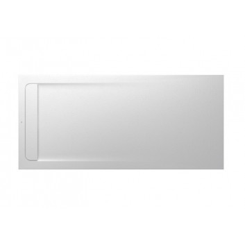 Shower tray rectangular Roca Aquos, 2000x800mm, ultracienki, Stonex, white
