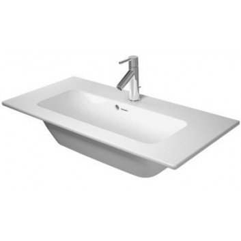 Duravit ME by Starck Compact washbasin 83x40 cm vanity rectangular white