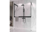 Shower enclosure Walk-In Novellini Kaudra HF, 114cm, with hanger for towel, white profile mat