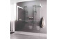 Shower enclosure Walk-In Novellini Kaudra HF, 114cm, with hanger for towel, white profile mat