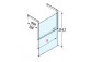 Shower enclosure Walk-In Novellini Kaudra HF, 114cm, with hanger for towel, white profile mat