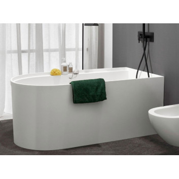 Bathtub wallmounted Cielo Febe , 140x80cm, white mat