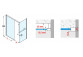 Shower cabin Walk-In Novellini Kaudra H+H Frame, 120x70cm, right version, witk shelf, white profile mat