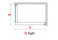 Shower cabin Walk-In Novellini Kaudra H+H Frame, 180x100cm, right version, with hanger for towel, white profile mat