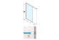 Shower cabin Walk-In Novellini Kaudra H+H Frame, 180x100cm, left version, witk shelf, profil black mat