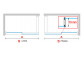 Shower enclosure Walk-In for recess installation Novellini Kaudra HN Frame, 180x200cm, right version, white profile mat