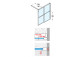 Shower enclosure Walk-In for recess installation Novellini Kaudra HN Frame, 180x200cm, right version, white profile mat