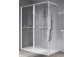 Shower enclosure Walk-In Novellini Kaudra HWZ2 Frame, 180x200cm, right version, with hanger for towel i półką, white profile mat