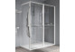 Shower enclosure Walk-In Novellini Kaudra HWZ2 Frame, 180x200cm, right version, with hanger for towel i półką, white profile mat