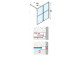 Shower enclosure Walk-In Novellini Kaudra HWZ2 Frame, 180x200cm, right version, with hanger for towel i półką, white profile mat