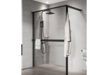 Shower enclosure Walk-In Novellini Kaudra HWL Frame, 220x200cm, right version, z 2 półkami, white profile mat