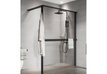 Shower enclosure Walk-In Novellini Kaudra HWL Frame, 220x200cm, right version, z 2 półkami, white profile mat