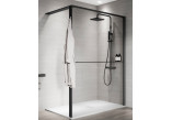 Shower enclosure Walk-In Novellini Kaudra HWL Frame, 220x200cm, right version, z 2 półkami, white profile mat