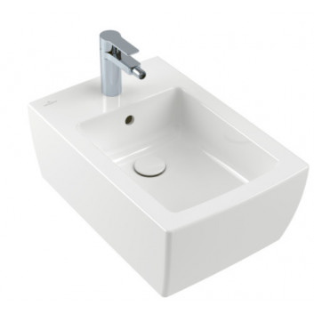 Wall hung bidet Villeroy&Boch Momento 2.0, 56x37,5cm, rectangular, z overflow, Weiss Alpin