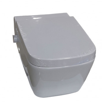 Seat toilette with cover dla miski TECEone, white