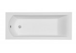 Bathtub rectangular Besco Shea, 160x70cm, acrylic, white