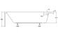 Bathtub rectangular Besco Quadro Slim, 155x70cm, acrylic, white