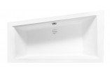 Asymmetric bathtub Besco Intima, 160x90cm, left version, acrylic, white