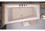 Asymmetric bathtub Besco Intima Slim, 150x85cm, left version, acrylic, white