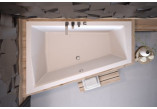 Asymmetric bathtub Besco Intima Duo, 180x125cm, left version, acrylic, white