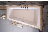 Asymmetric bathtub Besco Intima Duo, 180x125cm, right version, acrylic, white