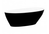 Bathtub freestanding Besco Goya B&W XS, 142x62cm, oval, black/white