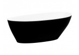 Bathtub freestanding Besco Goya B&W XS, 142x62cm, oval, black/white