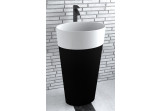 Washbasin freestanding Besco Uniqa B&W, 32x46cm, without overflow, black/white