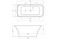 Bathtub freestanding Besco Keya B&W, 165x70cm, oval, black/white