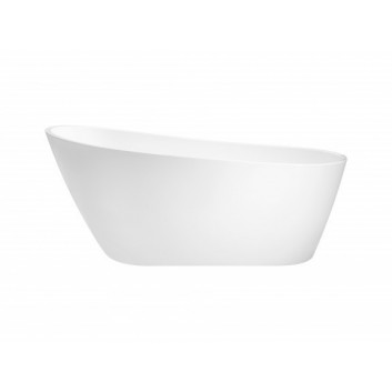 Bathtub freestanding Besco Assos B&W, 160x70cm, black/white