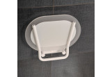Seat shower Ravak Ovo Chrome Clear, 41x37,5cm, folding, white