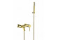 Bath tap Besco Decco, wall mounted, spout 182mm, Shower set, chrome