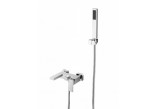 Bath tap Besco Varium / Modern, wall mounted, spout 172mm, Shower set, chrome
