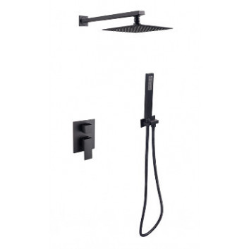 Shower set Besco Decco / Illusion, concealed, 2 wyjścia wody, overhead shower standardowa, chrome