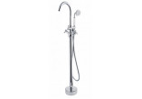 Freestanding bath mixer Besco Modern II, height 1120mm, Shower set, chrome