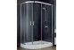 Shower cabin asymmetric Besco Modern 185, 100x80cm, glass transparent, profil chrome