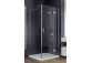 Shower cabin square Besco Viva 195, 80x80cm, corner entry, glass transparent, profil chrome