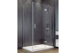 Shower cabin rectangular Besco Viva 195, 100x80cm, right, glass transparent, profil chrome