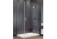 Shower cabin square Besco Viva 195, 80x80cm, right, glass transparent, profil chrome