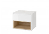 Cabinet pod umywalkę nablatową Excellent Tuto, 60x45,7cm, hanging, white/oak