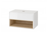 Cabinet pod umywalkę nablatową Excellent Tuto, 80x45,7cm, hanging, white/oak