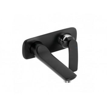 Washbasin faucet Kludi Balance, concealed, spout 185mm, component wall mounted, black mat